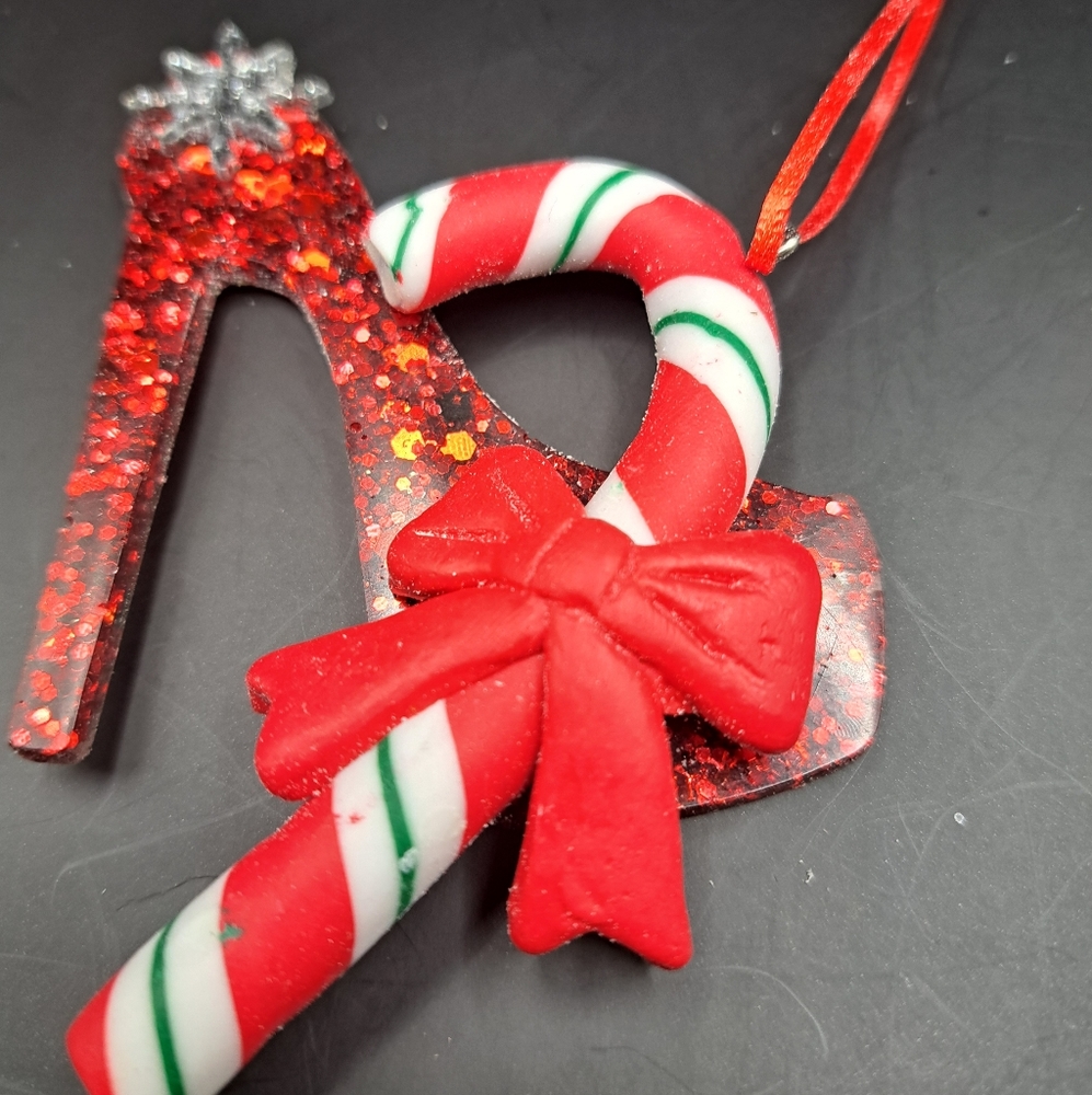 Christmas high heel ornament
